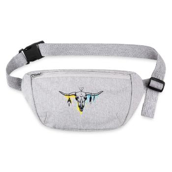 Buffalo skull - Sac banane recyclé Stanley/Stella - gris chiné - Devant