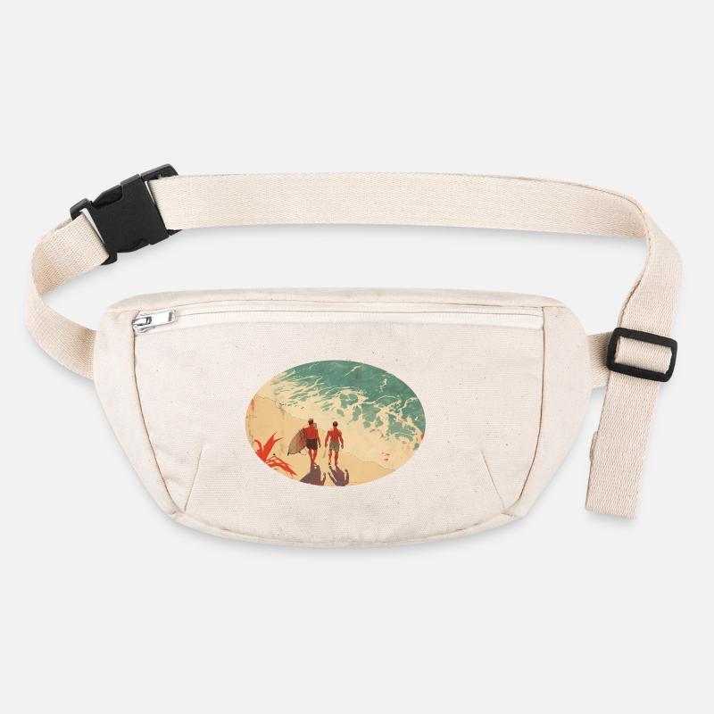 Surfer am Strand Stanley/Stella recycelte Gürteltasche
