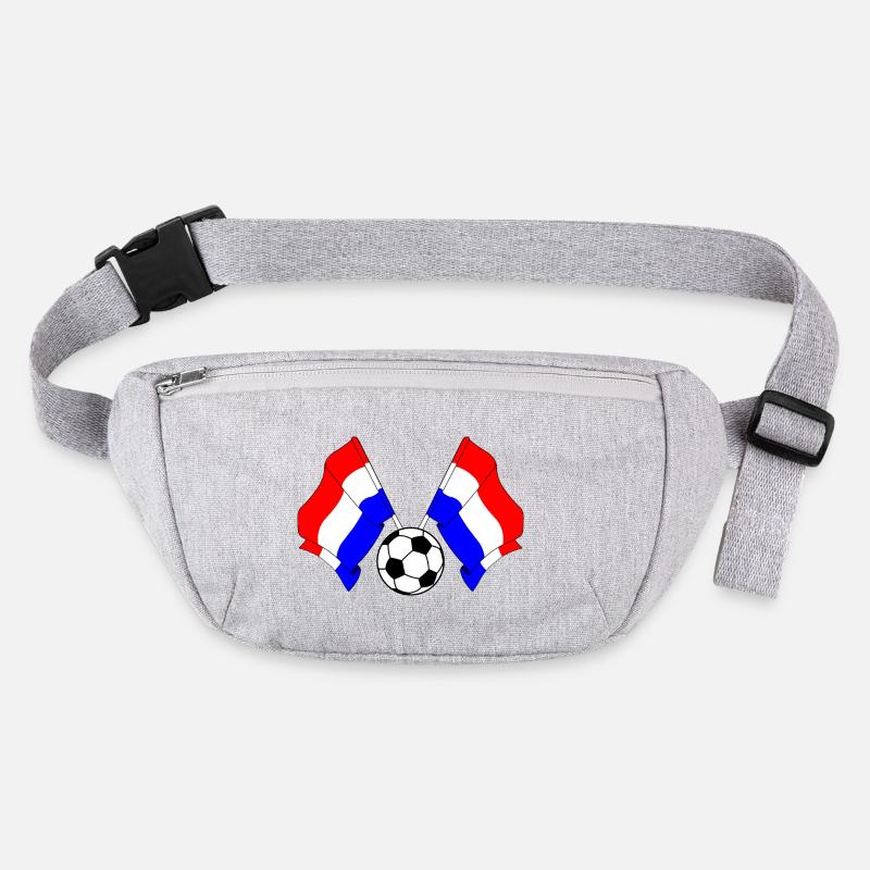 Two Dutch flags with a soccer ball Stanley/Stella recycled Hip Bag 