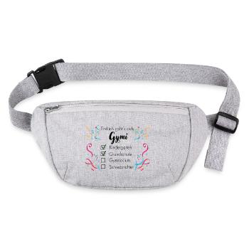 Endlich Gymnasium - Stanley/Stella recycelte Gürteltasche - Grau meliert - Vorne