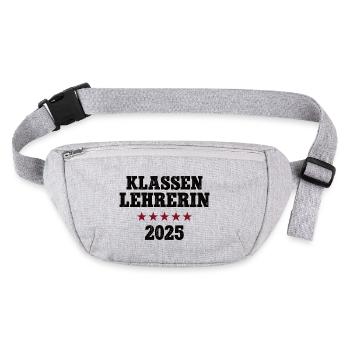 Klassen Lehrerin 2025 Leiterin Klassenlehrerin - Stanley/Stella recycelte Gürteltasche - Grau meliert - Vorne
