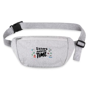 Sisters Adventure Time - Stanley/Stella recycled Hip Bag  - heather grey - Front