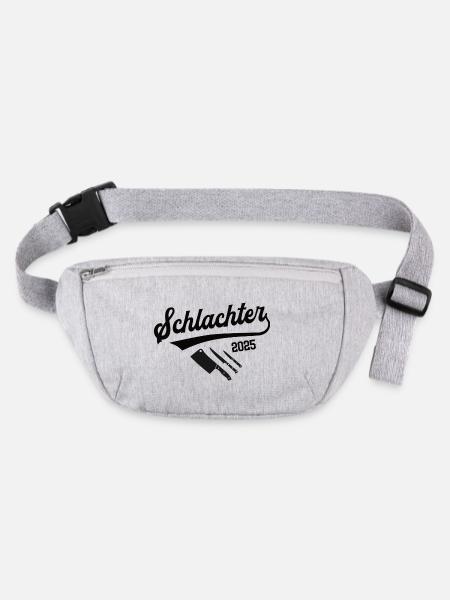 Schlachter 2025 Beruf Schlachterei Lehre Lehrling - Stanley/Stella recycelte Gürteltasche - Grau meliert - Vorne
