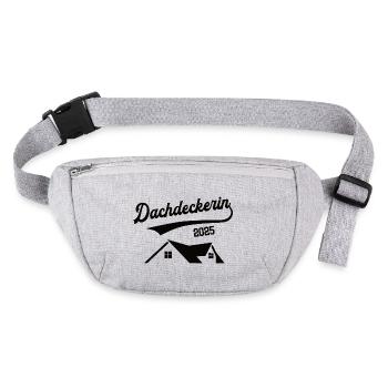 Dachdeckerin 2025 Beruf Dachdecker Dachdeckerei - Stanley/Stella recycelte Gürteltasche - Grau meliert - Vorne