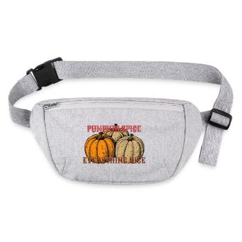 Pumpkin Spice Everything Nice - Stanley/Stella recycled Hip Bag  - heather grey - Front