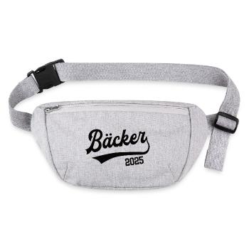 Bäcker 2025 Beruf Bäckerei Lehre Lehrling Konditor - Stanley/Stella recycelte Gürteltasche - Grau meliert - Vorne