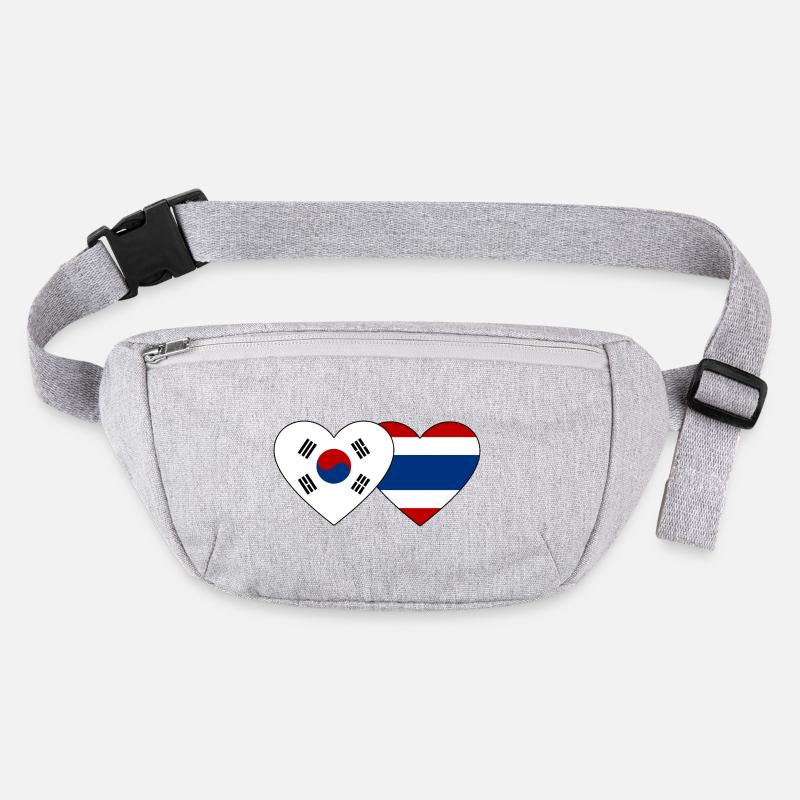 Corée du Sud Thaïlande Drapeau Coeur Sac banane recyclé Stanley/Stella