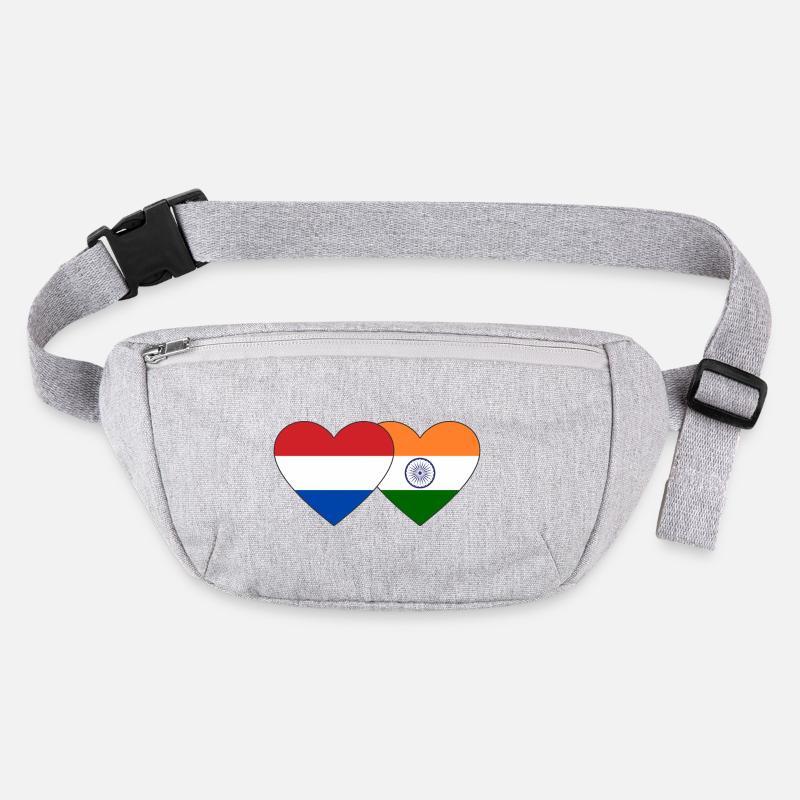 Hollande Inde Drapeau Coeur Sac banane recyclé Stanley/Stella