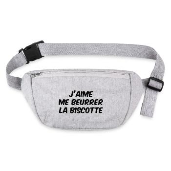 j'aime me beurrer la Biscotte - Sac banane recyclé Stanley/Stella - gris chiné - Devant