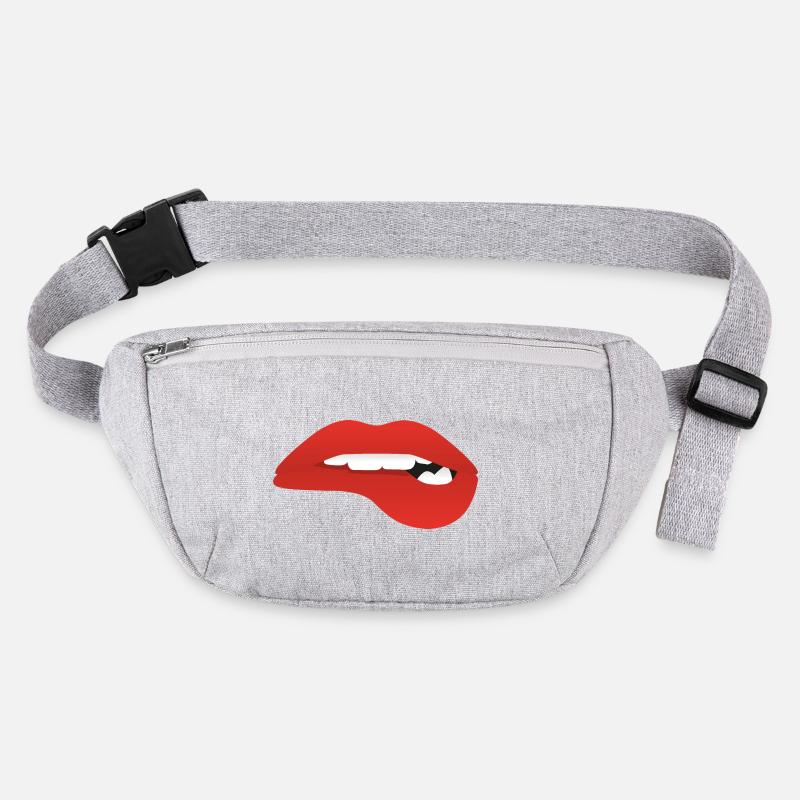 Rote Lippen sagen Küss mich Stanley/Stella recycelte Gürteltasche