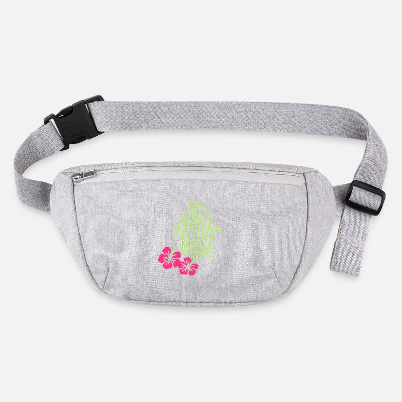 Die 7 Huna Prinzipien / Hibiscus Blüten Stanley/Stella recycelte Gürteltasche