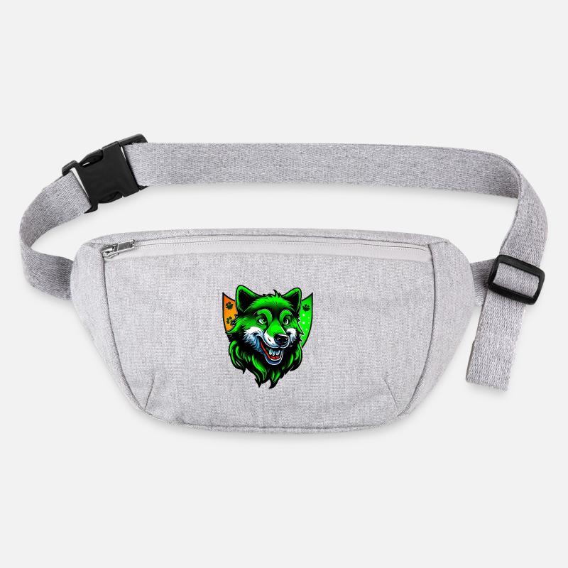 St. Patrick's Day Wolf in irischen Farben Stanley/Stella recycelte Gürteltasche