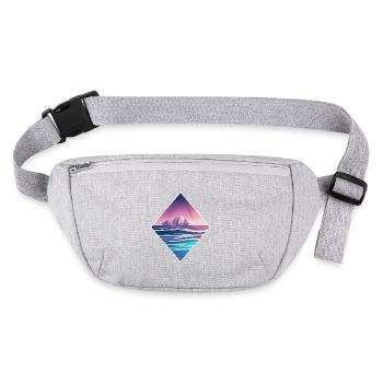 Ozean Vaporwave - Stanley/Stella recycelte Gürteltasche - Grau meliert - Vorne