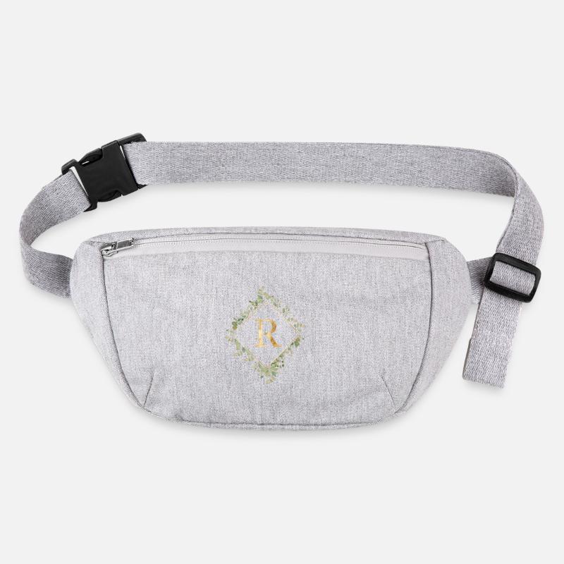 R Monogram Eucalyptus Wreath Stanley/Stella recycled Hip Bag 