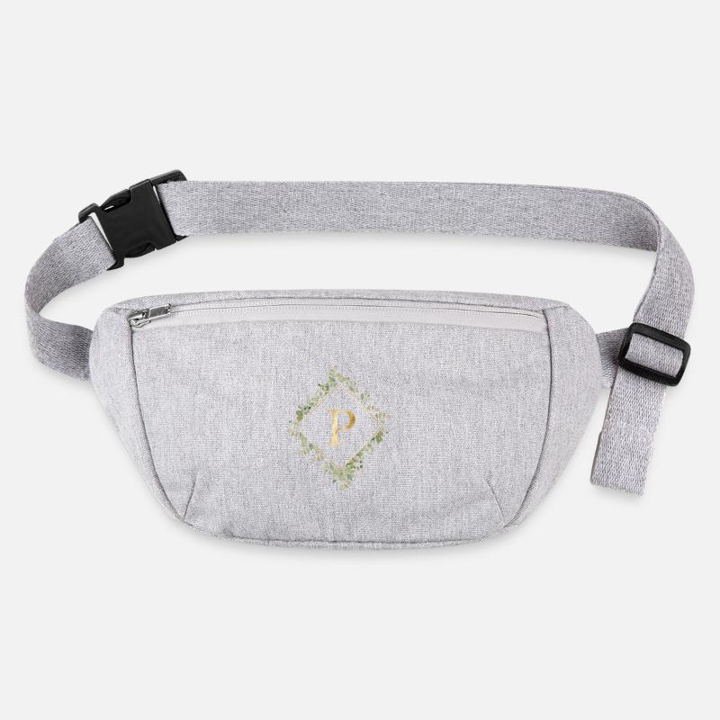 P Monogram Eucalyptus Wreath Stanley/Stella recycled Hip Bag 