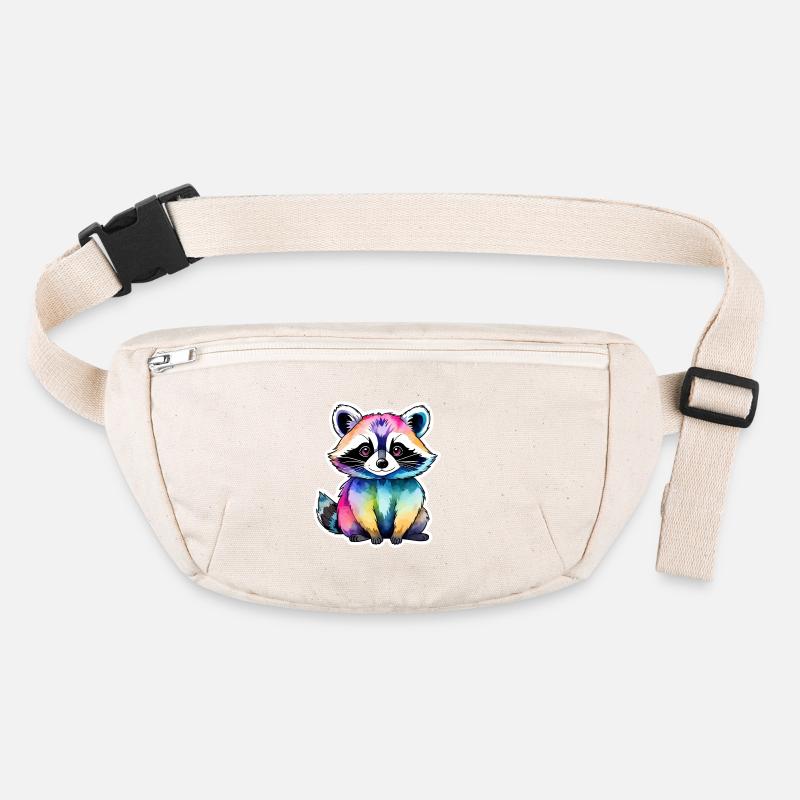 Waschbär Wasserfarben Illustration Stanley/Stella recycelte Gürteltasche