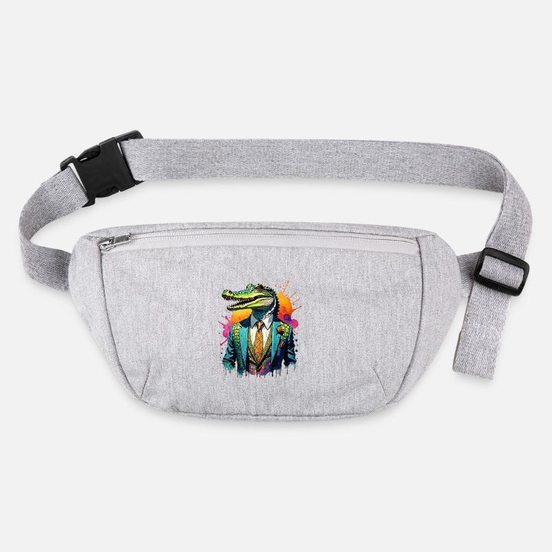 Crocodile in a suit Stanley/Stella recycled Hip Bag 