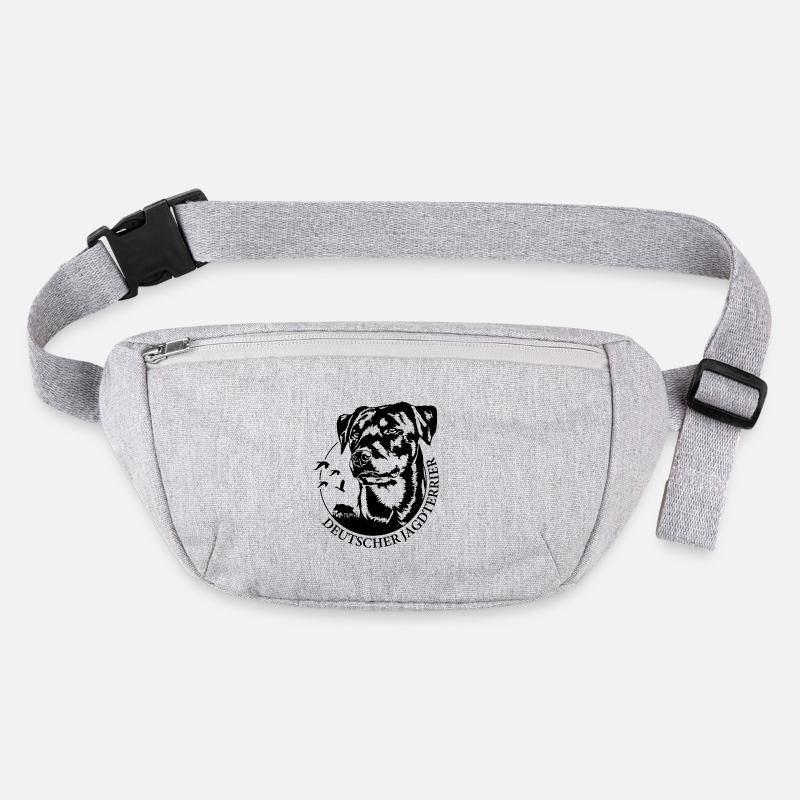 Deutscher Jagdterrier Jagdhunde Hunde Wilsigns - Stanley/Stella recycelte Gürteltasche - Grau meliert