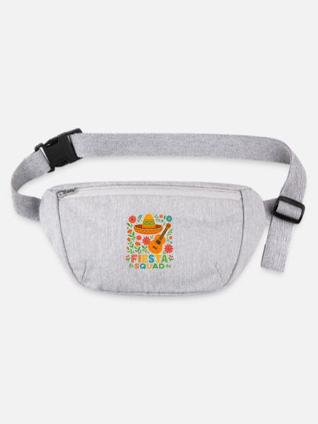 Fiesta Squad – Bunte Partystimmung im Mexiko Style - Stanley/Stella recycelte Gürteltasche - Grau meliert - Vorne