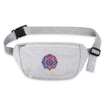 Serenity Mandala 3 - Pink, Purple and Blue - Stanley/Stella recycled Hip Bag  - heather grey - Front