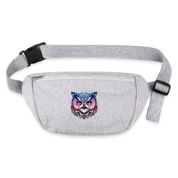 Mystical Owl Mandala - Stanley/Stella recycled Hip Bag  - heather grey - Front