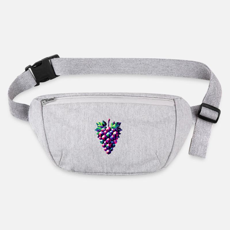 Raisins géométriques abstraits - Color Design - Sac banane recyclé Stanley/Stella - gris chiné