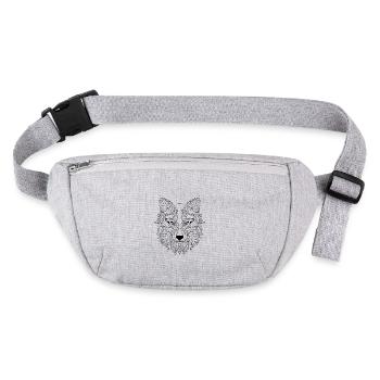 Abstract Wolf Vision: Dynamic Artistic Color Fusio - Stanley/Stella recycled Hip Bag  - heather grey - Front