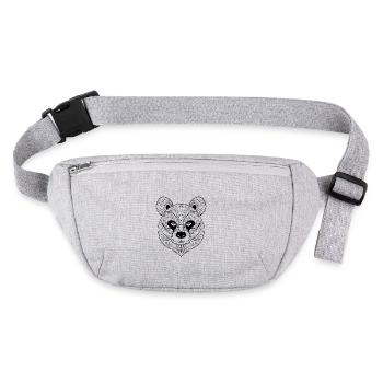 Abstract Panda Essence: Intricate Line Art Interpr - Stanley/Stella recycled Hip Bag  - heather grey - Front