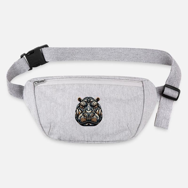 Art géométrique polygonal hippopotame Sac banane recyclé Stanley/Stella