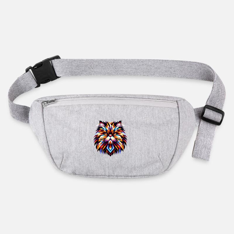 Chat persan : vision géométrique du kaléidoscope Sac banane recyclé Stanley/Stella