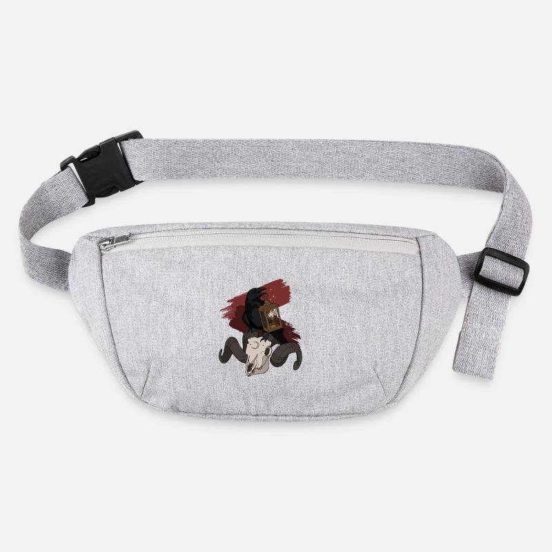 Raven on skull Stanley/Stella recycled Hip Bag 