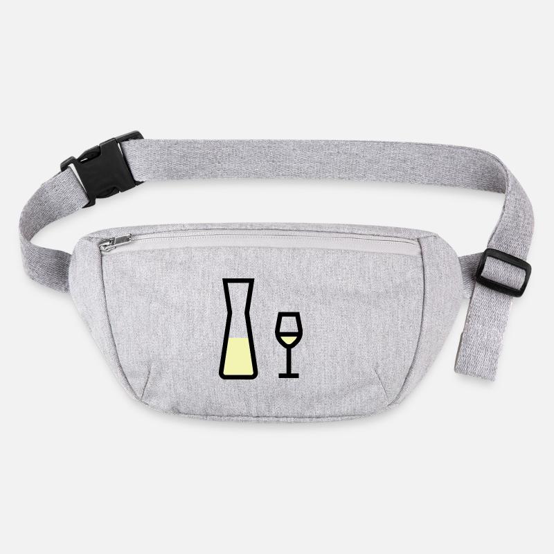 White wine glass and white wine carafe Stanley/Stella recycled Hip Bag 