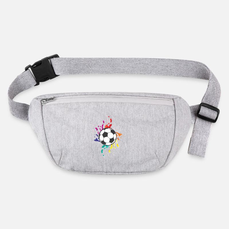 Fußball bunte Farbspritzer Stanley/Stella recycelte Gürteltasche