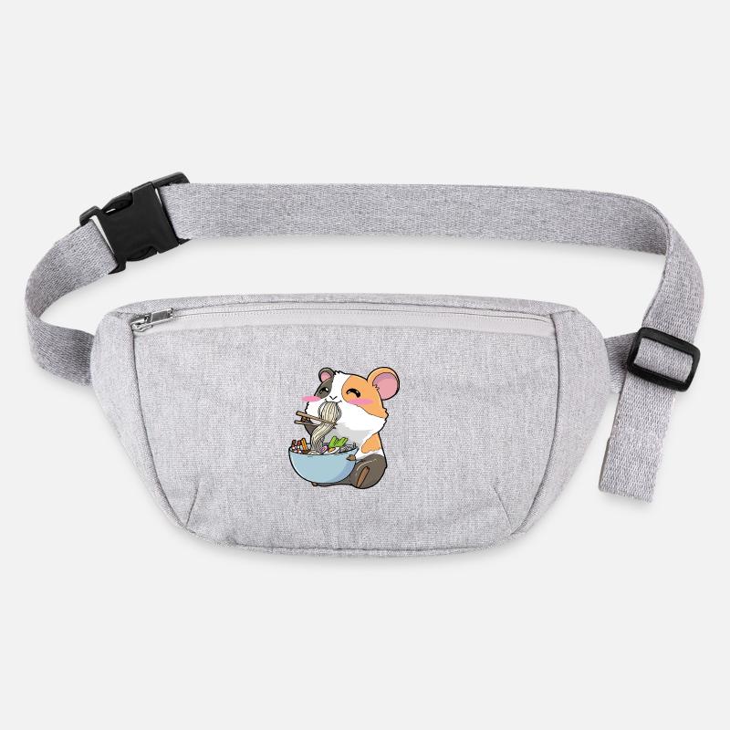 Guinea pig eats ramen Stanley/Stella recycled Hip Bag 