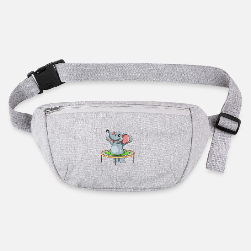 Funny elephant trampoline jumping Stanley/Stella recycled Hip Bag 