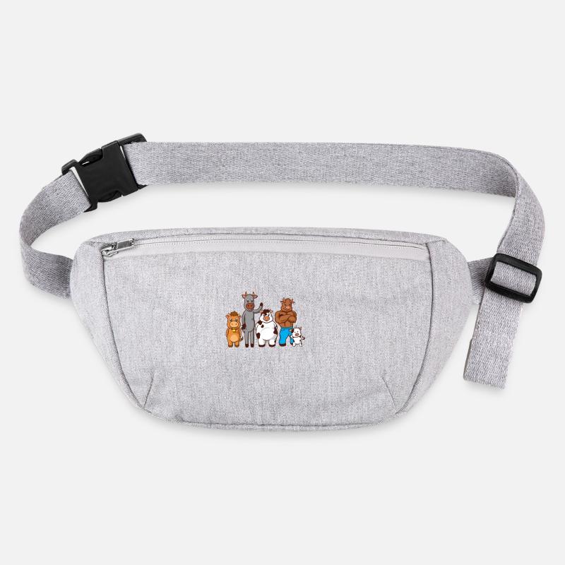 Drawn Comic Cows Stanley/Stella recycled Hip Bag 