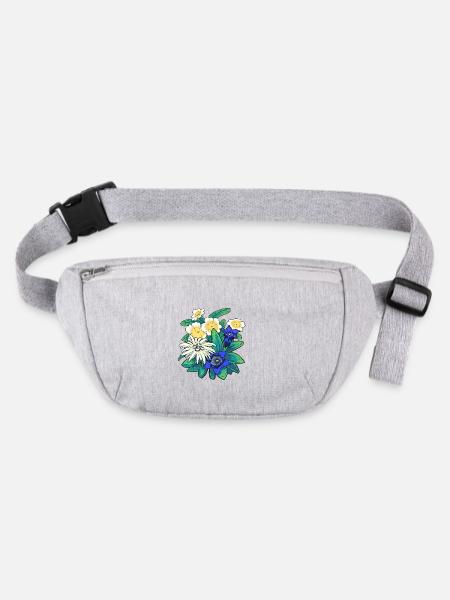 Austria Flowers Flower Mountains Mountains Nature Flora - Stanley/Stella recycled Hip Bag  - heather grey - Front