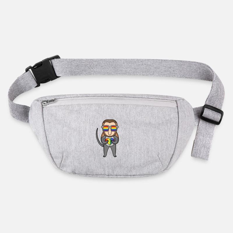LGBT Tier Affe Nasenaffe Regenbogen Stanley/Stella recycelte Gürteltasche