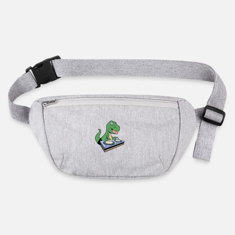 Cartoon TREX DJ am Turntable Stanley/Stella recycelte Gürteltasche