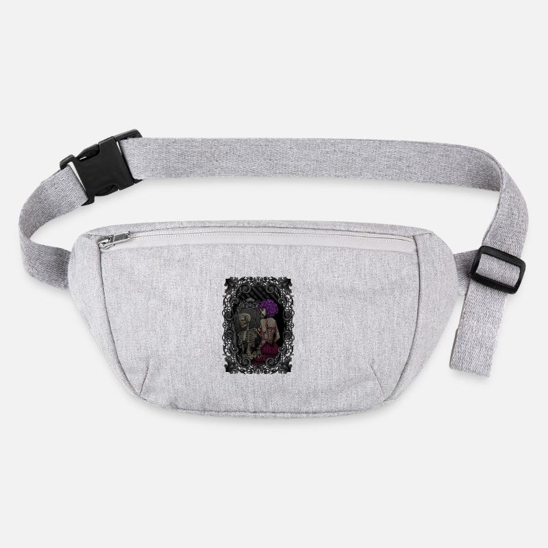 Skelett Spiegelbild - innerlich tot - Gothic Stanley/Stella recycelte Gürteltasche