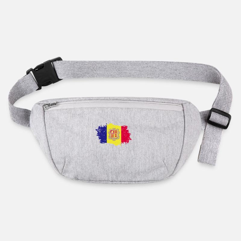 Drapeau d’Andorre Grunge Drapeau d’Andorre Sac banane recyclé Stanley/Stella
