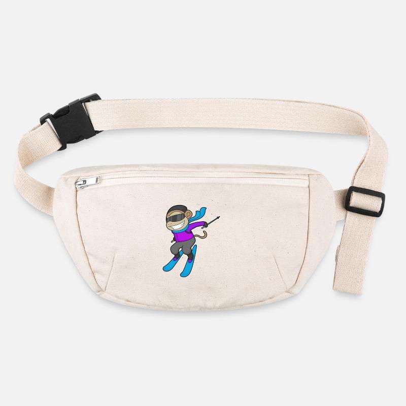 Affe Skifahrer Ski Stanley/Stella recycelte Gürteltasche