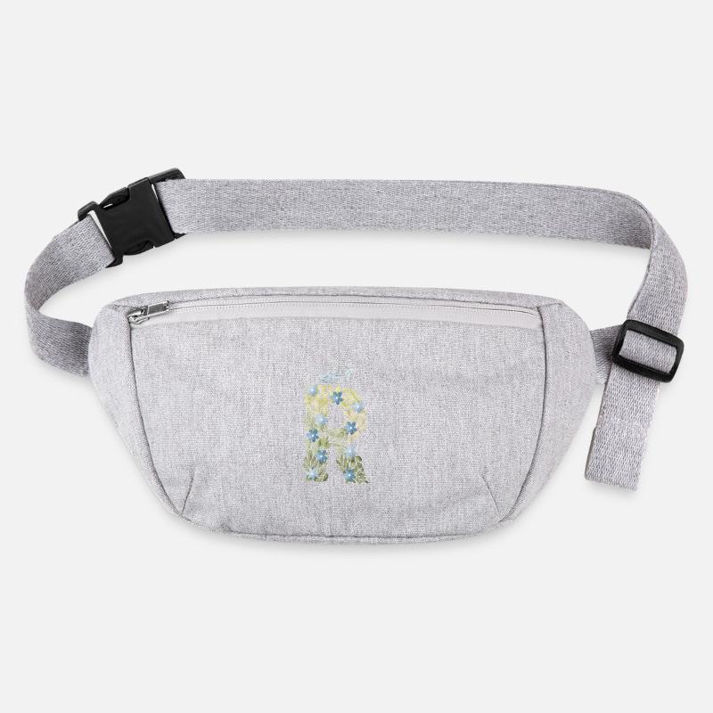 Monogramm Buchstabe R mit Krone, florales Ornament Stanley/Stella recycelte Gürteltasche
