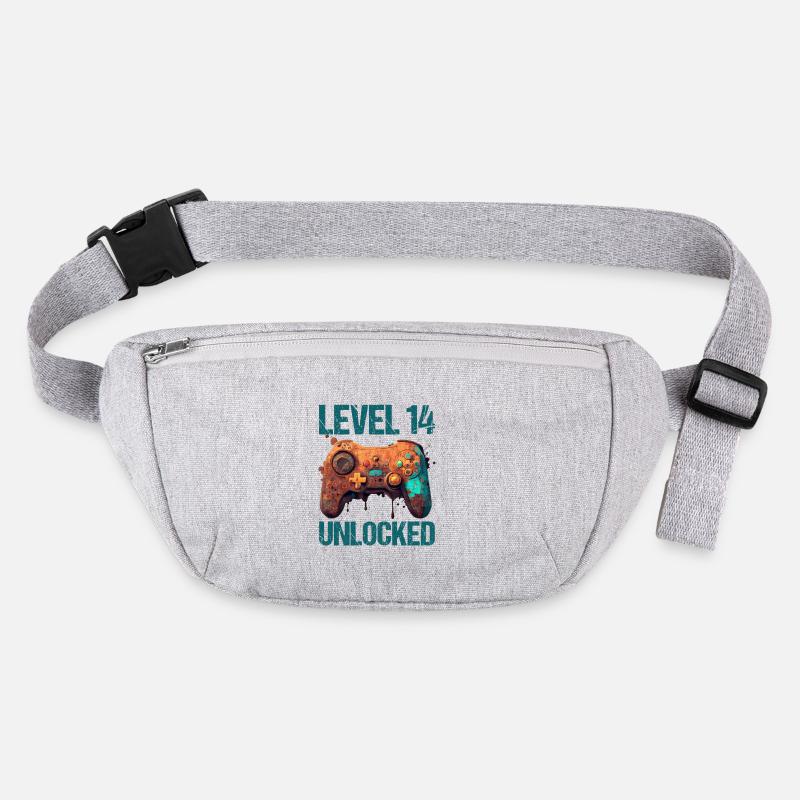 Level 14 Years Gaming 14er 14 Birthday Stanley/Stella recycled Hip Bag 