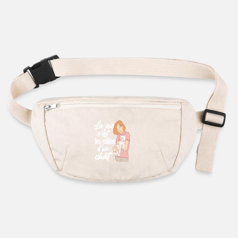 la joie c'est les câlins d'un chat , chaton cat Sac banane recyclé Stanley/Stella
