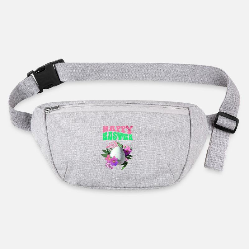 Happy Easter Flowers Easter Egg Stanley/Stella recycled Hip Bag 
