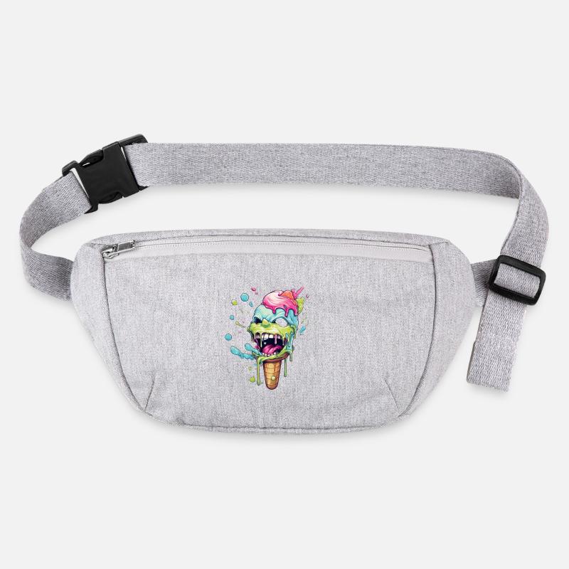 Psycho ice cream laughs brightly colored Stanley/Stella recycled Hip Bag 