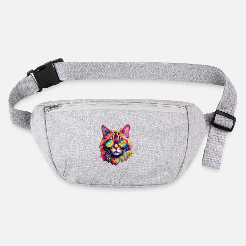Chat Hippie 60s 70s Sac banane recyclé Stanley/Stella