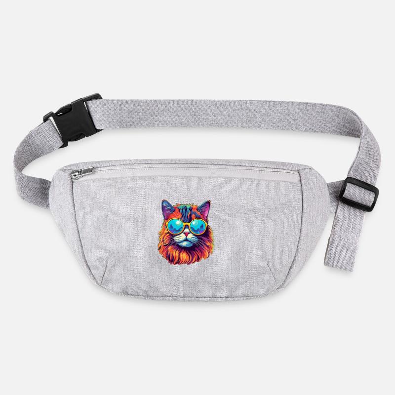 Katze Hippie 60s 70s Stanley/Stella recycelte Gürteltasche