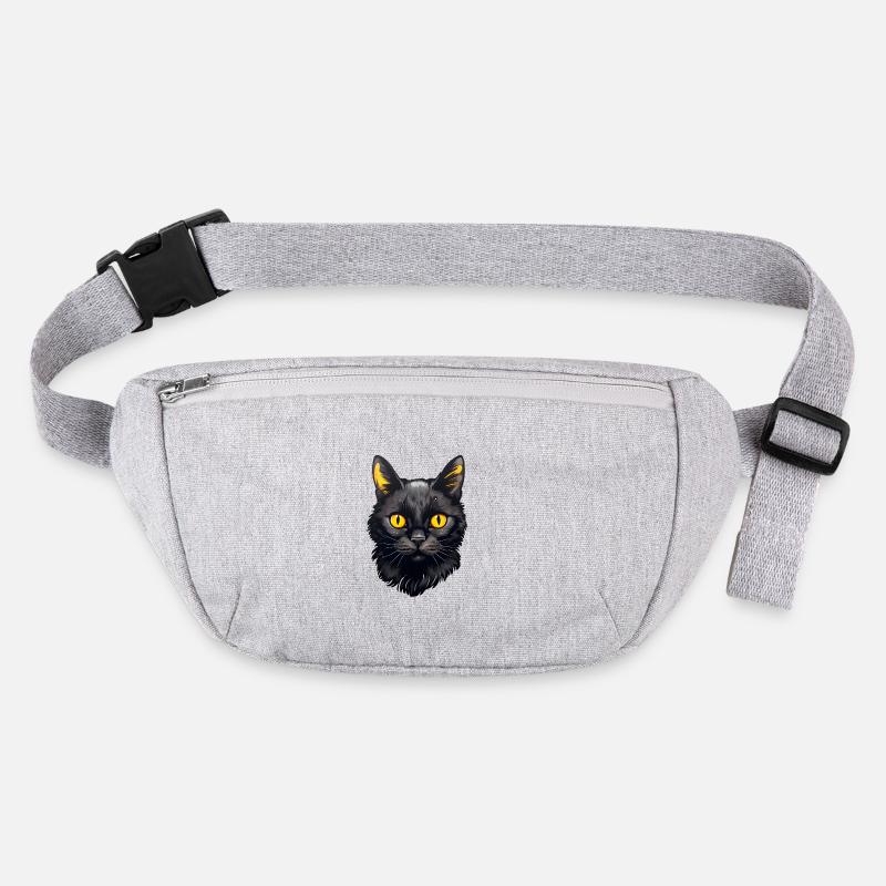 Schwarzes Katzen Gesicht Stanley/Stella recycelte Gürteltasche